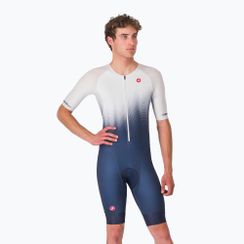 Комбінезон велосипедний чоловічий Castelli Core Tri belgian blue/white