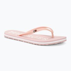 Жіночі шльопанці Tommy Hilfiger ремінний пляжний сандалі химерний рожевий