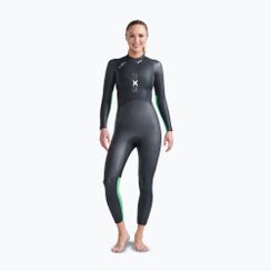 Гідрокостюм для тріатлону жіночий 2XU Propel Openwater black/bright green