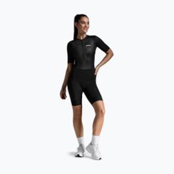 Комбінезон для тріатлону жіночий 2XU Aero Hex Sleeved black/white