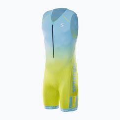 Комбінезон для тріатлону чоловічий Synergy Elite Sleeveless Trisuit mint/yellow
