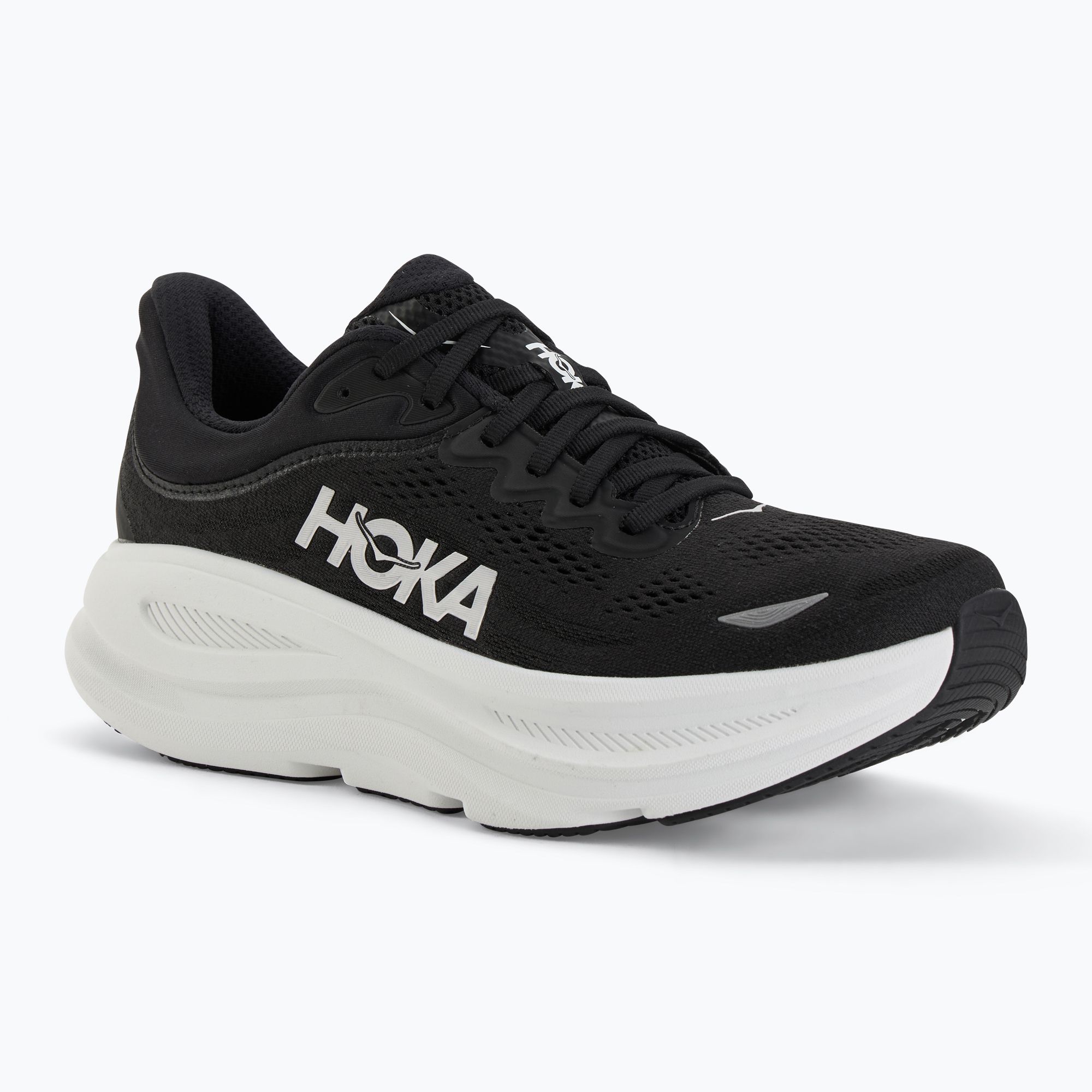 Чоловічі бігові кросівки HOKA Bondi 9 Wide чорний/білий (1162013