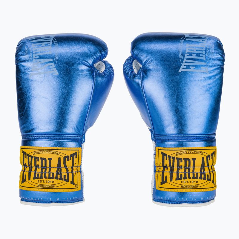 Боксерські рукавички Everlast Fight Leather сині 2