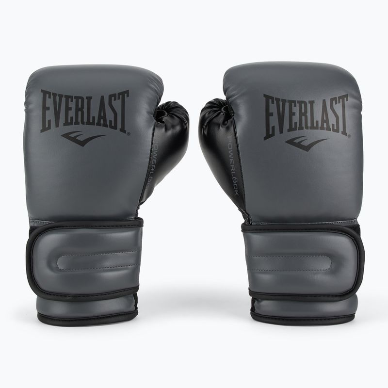Боксерські рукавички Everlast Powerlock 2 charocal 2