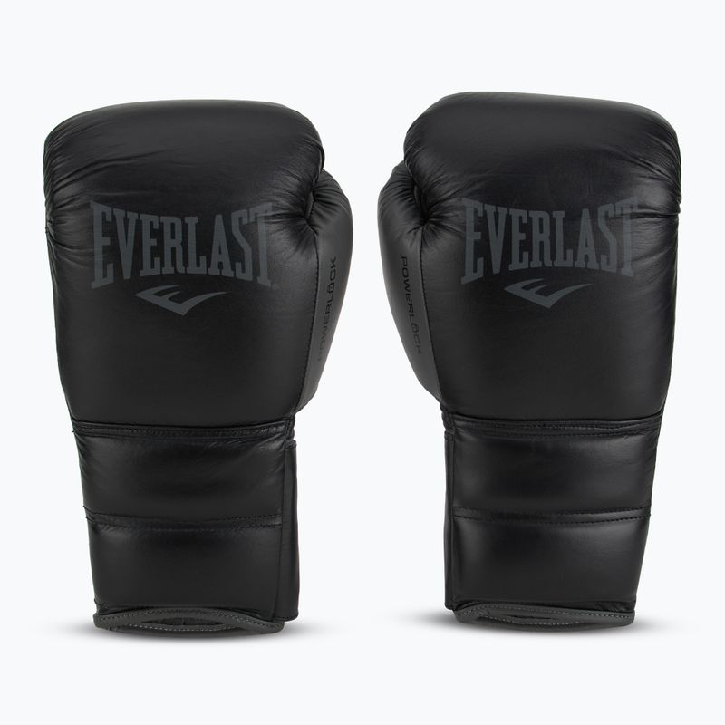 Боксерські рукавички Everlast Powerlock 2 Laced Pro Training чорні 2