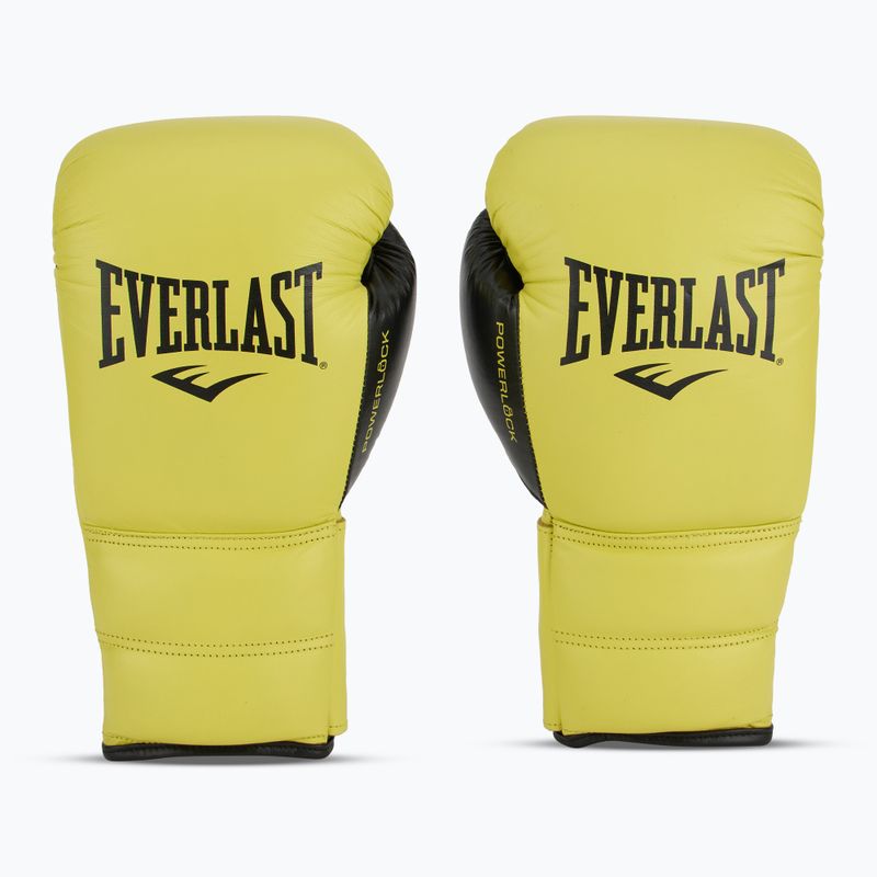 Боксерські рукавички Everlast Powerlock 2 Laced Pro Training неоново-жовті 2