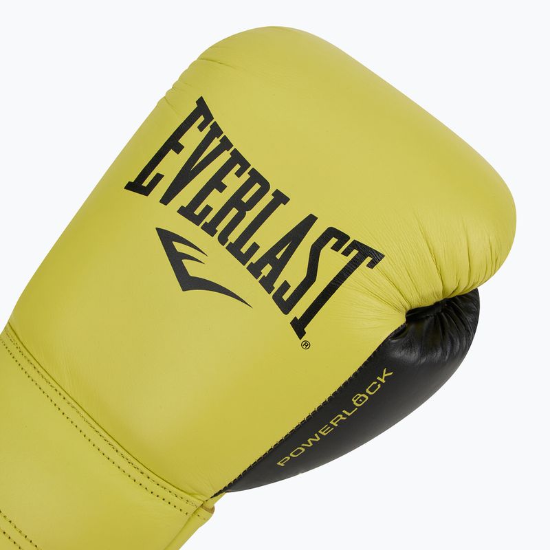 Боксерські рукавички Everlast Powerlock 2 Laced Pro Training неоново-жовті 5