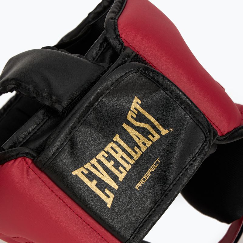 Набір боксерський Everlast Prospect 2 Шолом + щитки + Рукавиці red/gold 15