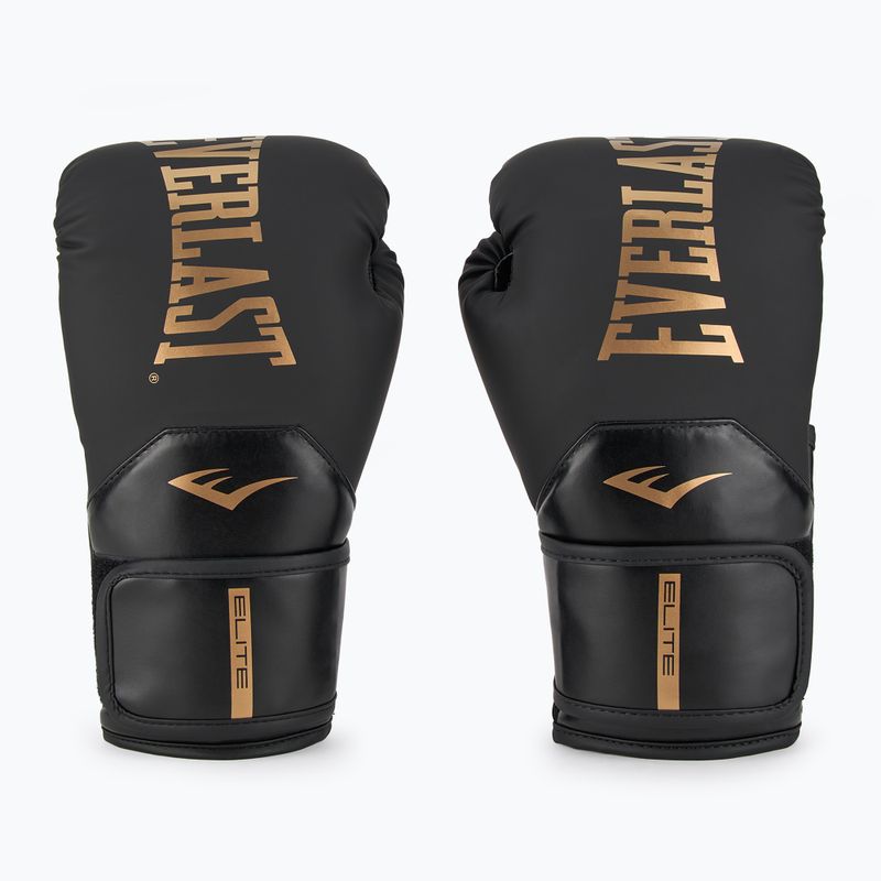 Боксерські рукавички Everlast Pro Style Elite 2 чорні / золоті 2