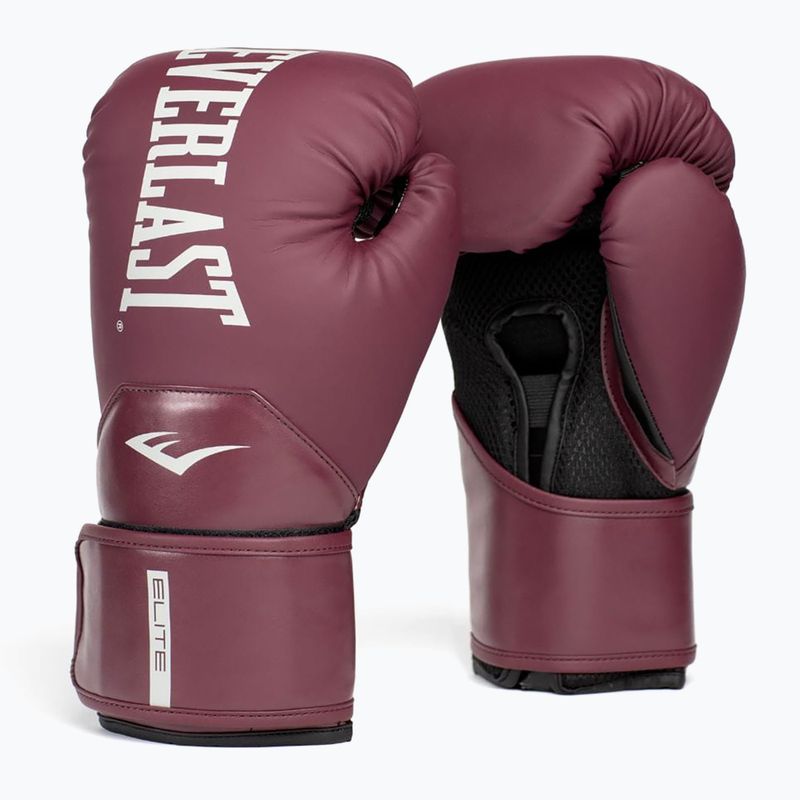 Боксерські рукавички Everlast Pro Style Elite 2 бордові 7