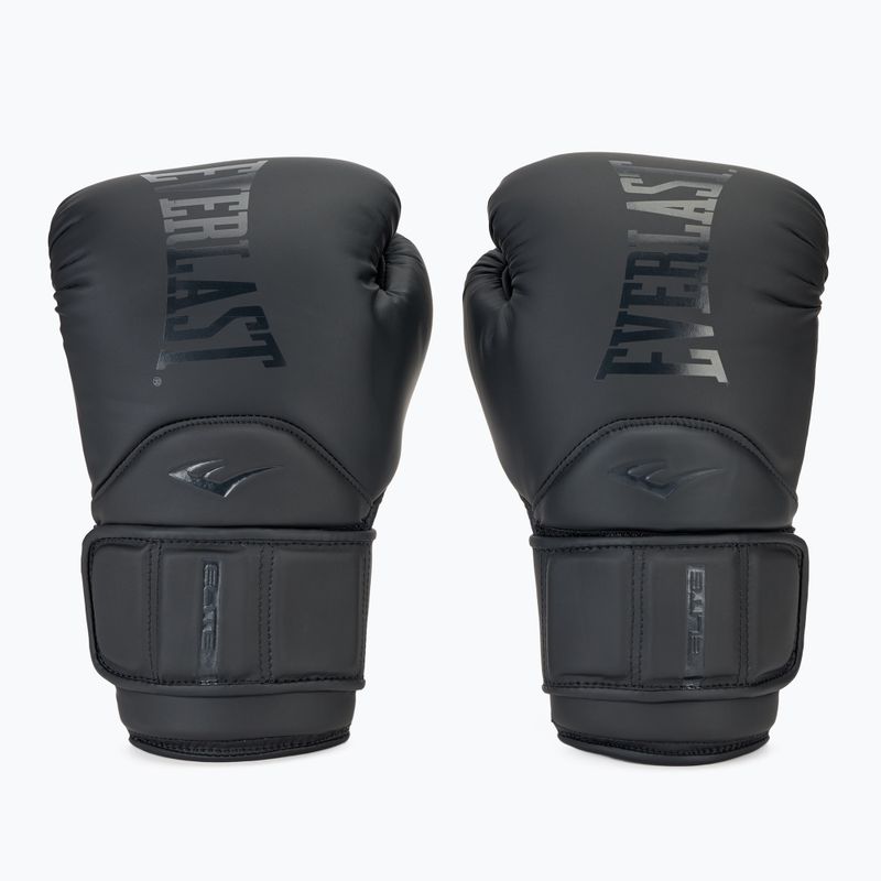 Боксерські рукавички Everlast Elite 2 Pro Шкіряні чорні 2