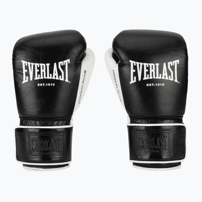 Рукавиці боксерські Everlast Powerlock Pro OG H&L black/white 2