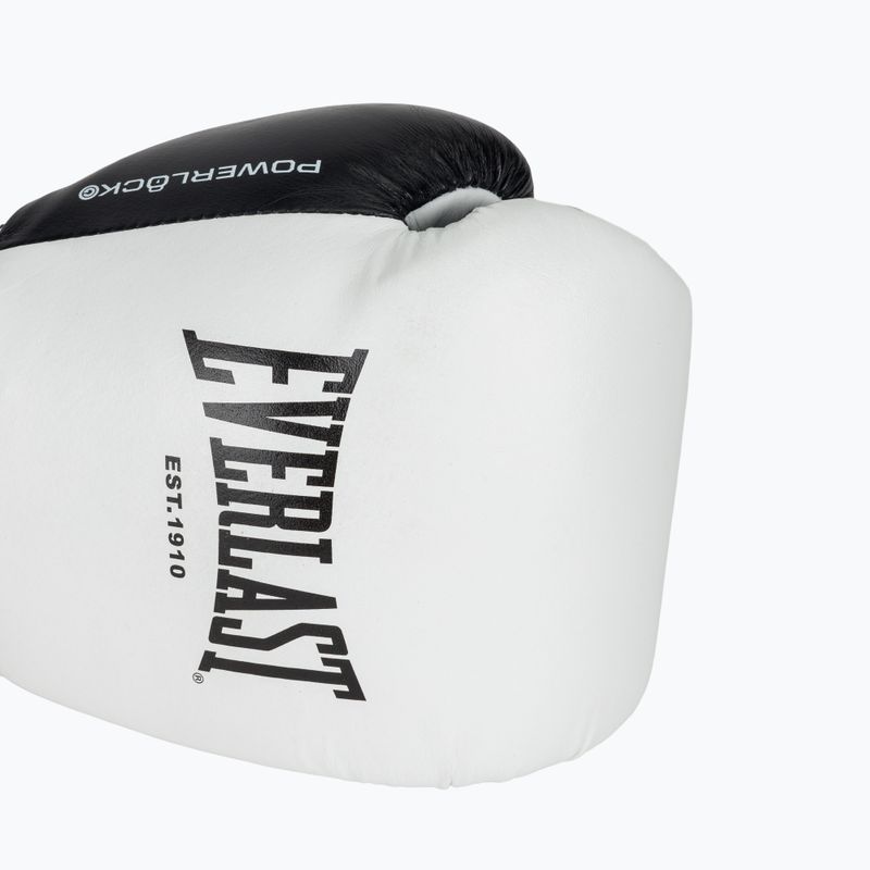Рукавиці боксерські Everlast Powerlock Pro OG Laced white/black 5