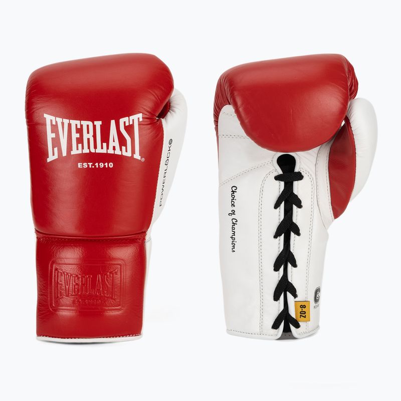 Рукавиці боксерські Everlast Powerlock OG Pro Fight red/white