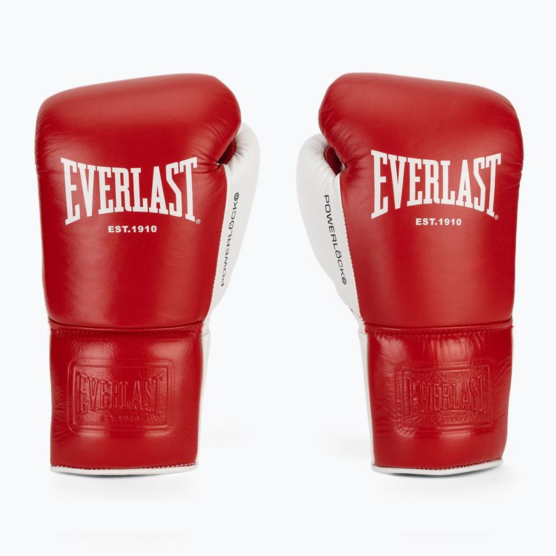 Рукавиці боксерські Everlast Powerlock OG Pro Fight red/white 2