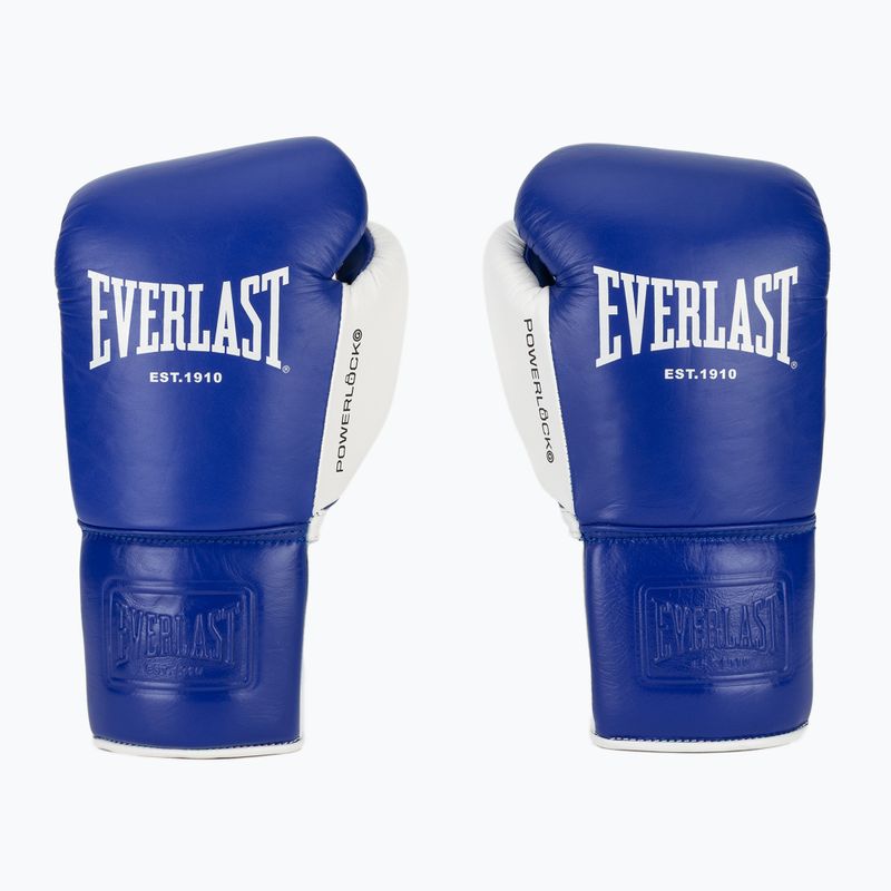 Рукавиці боксерські Everlast Powerlock OG Pro Fight blue/white 2