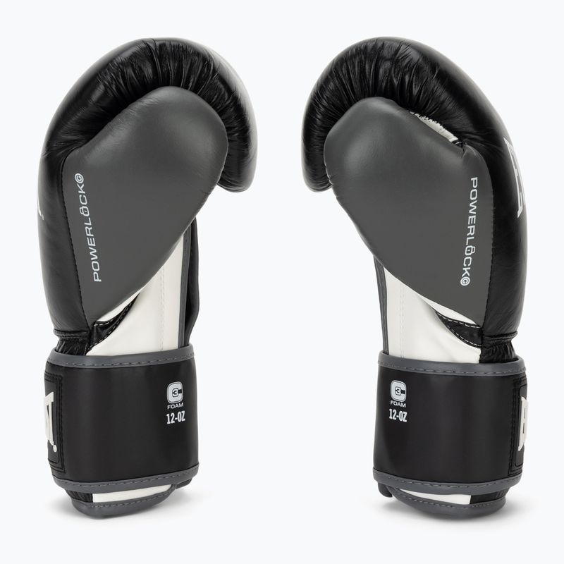 Рукавиці боксерські Everlast Powerlock OG H&L Leather Advanced Training black/white 4
