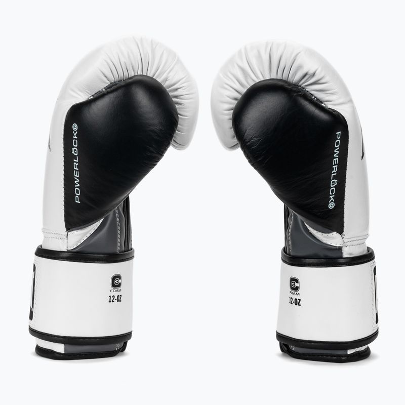 Рукавиці боксерські Everlast Powerlock OG H&L Leather Advanced Training white/black 4
