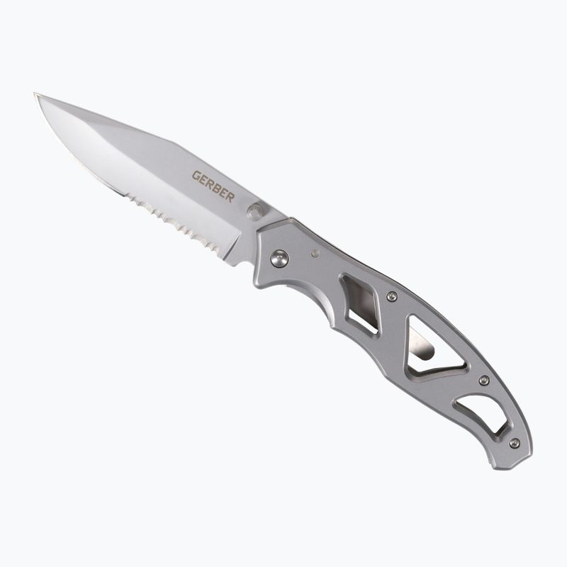 Ніж туристичний Gerber Paraframe II Folder Serrated сріблястий 31-003619