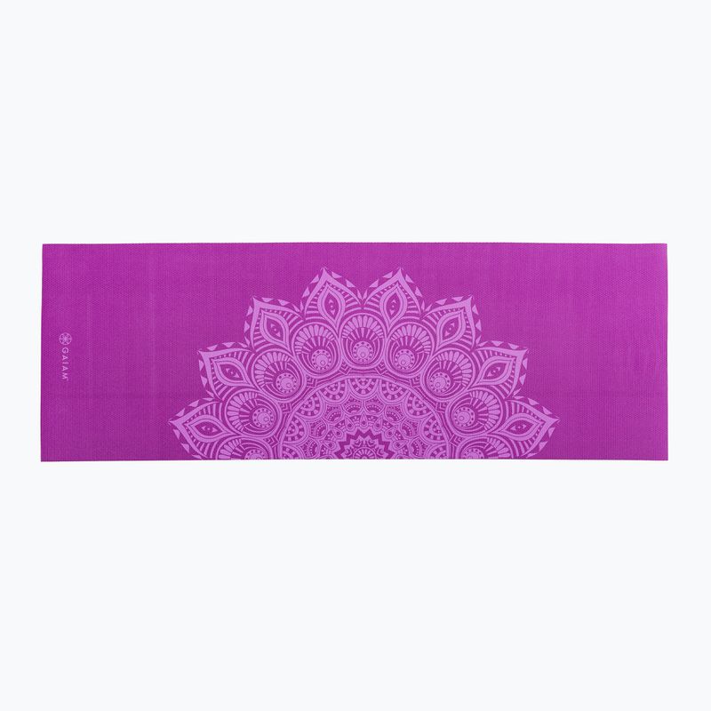Килимок для йоги  Gaiam Purple Mandala 6 мм фіолетовий 62202 2