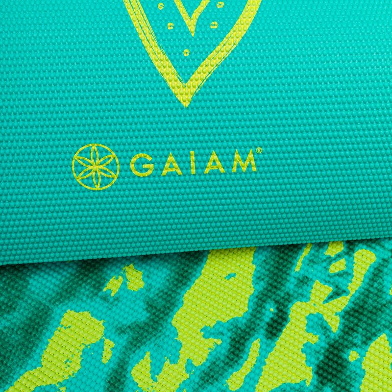 Килимок для йоги  Gaiam Turquoise Lotus 6 мм зелений 62344 5