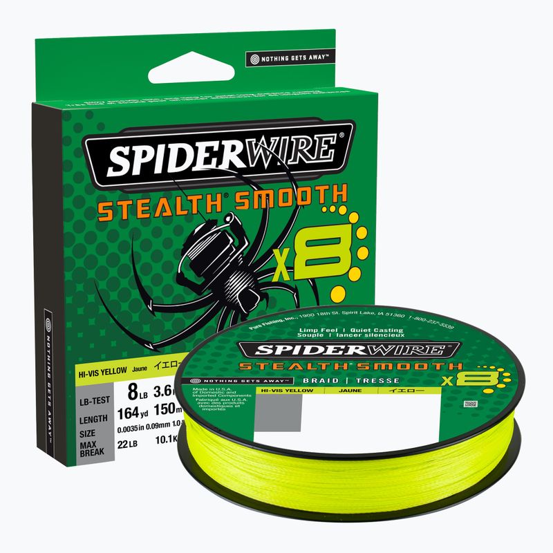 Волосінь плетена спінінгова SpiderWire Stealth 8 жовта 1515628