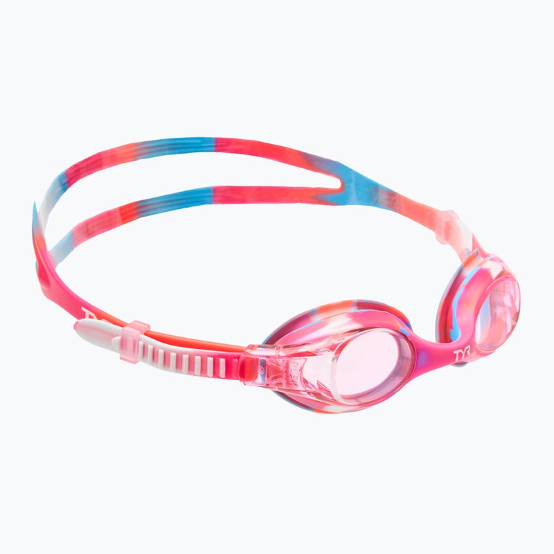 Окуляри для плавання дитячі TYR Swimple Tie Dye Non-Mirrored pink/pink/white