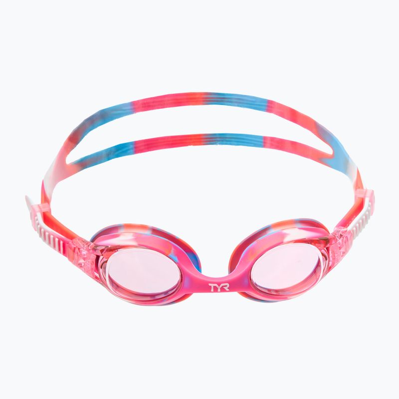 Окуляри для плавання дитячі TYR Swimple Tie Dye Non-Mirrored pink/pink/white 2