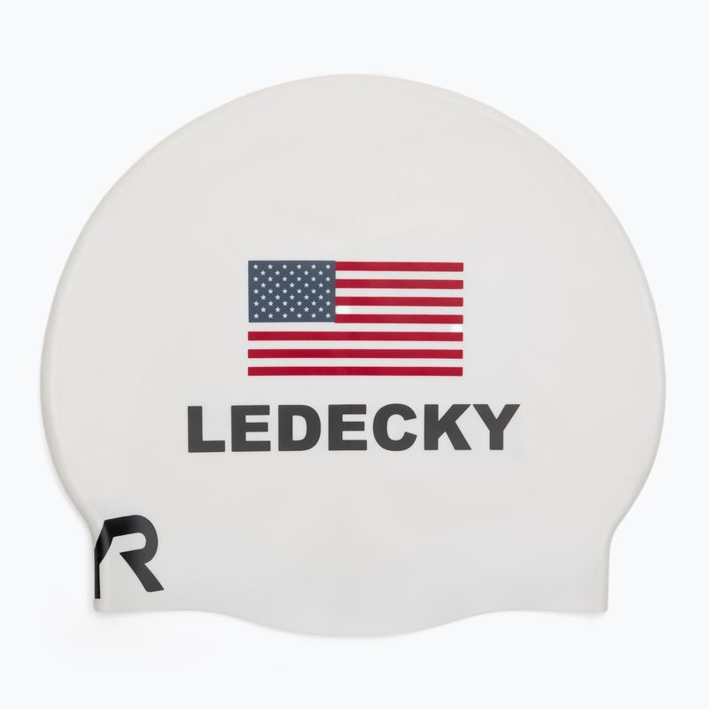 Шапочка для плавання TYR Ledecky Silicone white 2