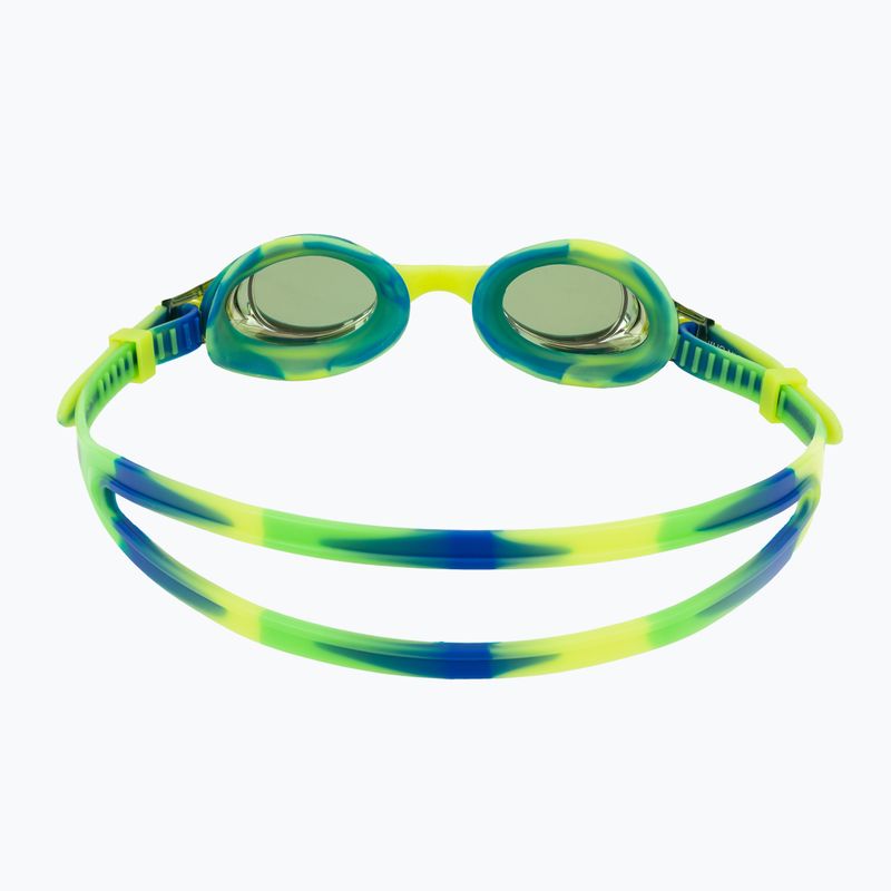 Дитячі окуляри для плавання TYR Swimple Tie Dye Дзеркальне золото / зелений / синій 4