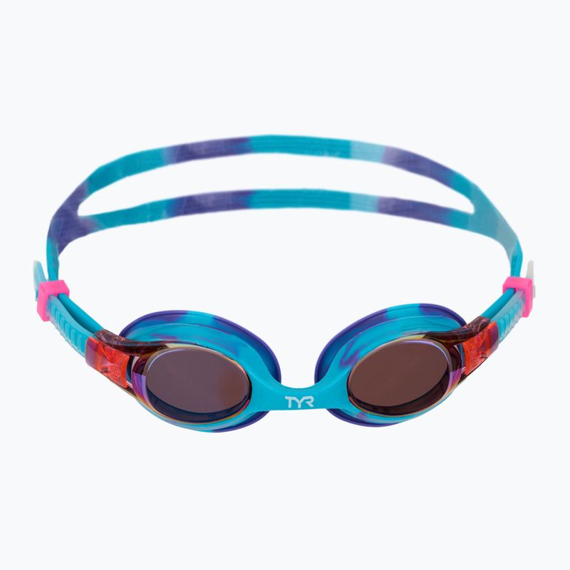 Дитячі окуляри для плавання TYR Swimple Tie Dye Дзеркальні фіолетові/бірюзові/фіолетові 2