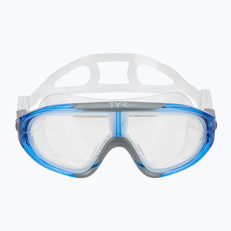 Маска для плавання TYR Orion clear/ blue/ grey 2