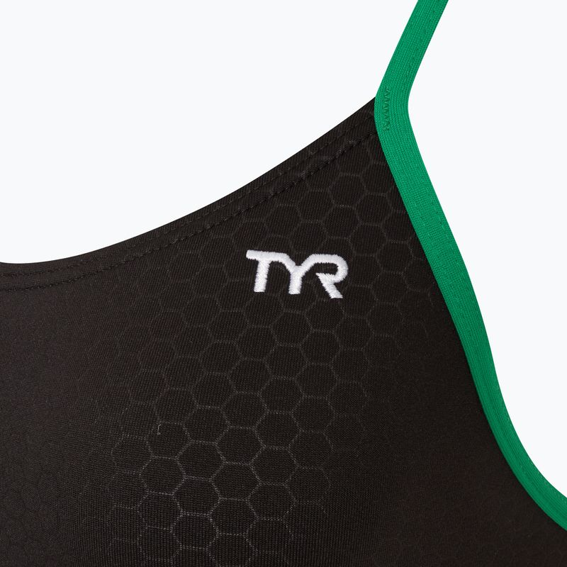 Купальник суцільний жіночий TYR Hexa Cutoutfit black/green 3