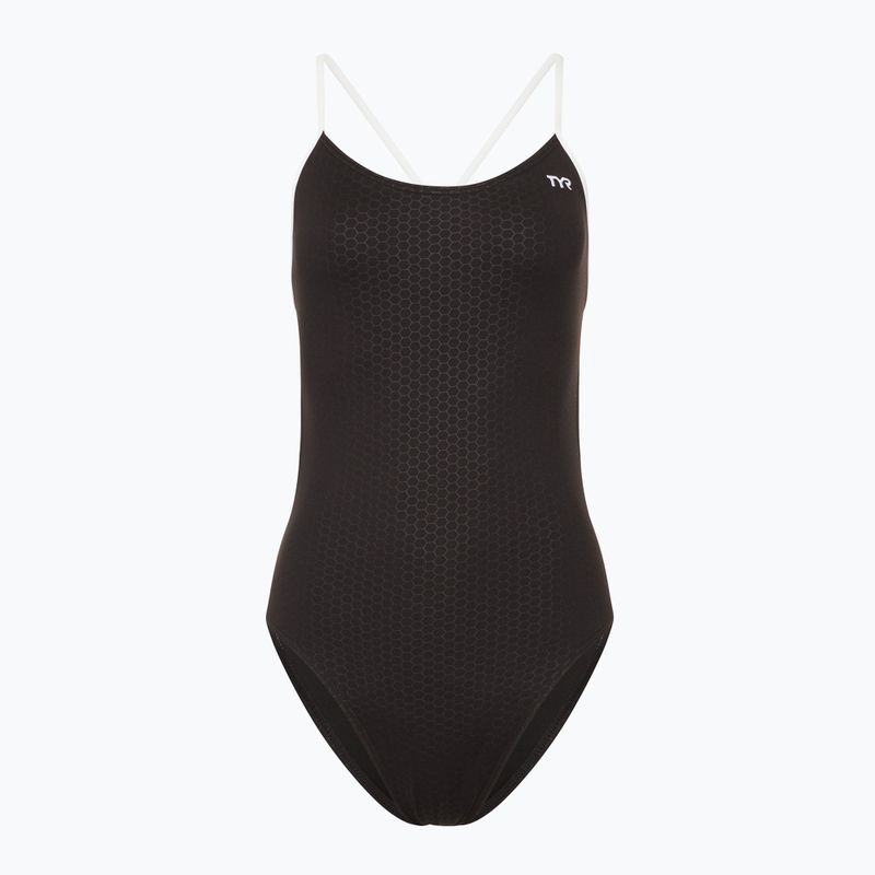 Купальник суцільний жіночий TYR Hexa Cutoutfit black/white