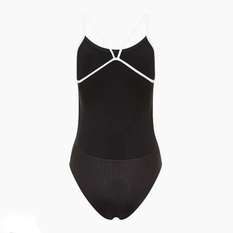 Купальник суцільний жіночий TYR Hexa Cutoutfit black/white 2