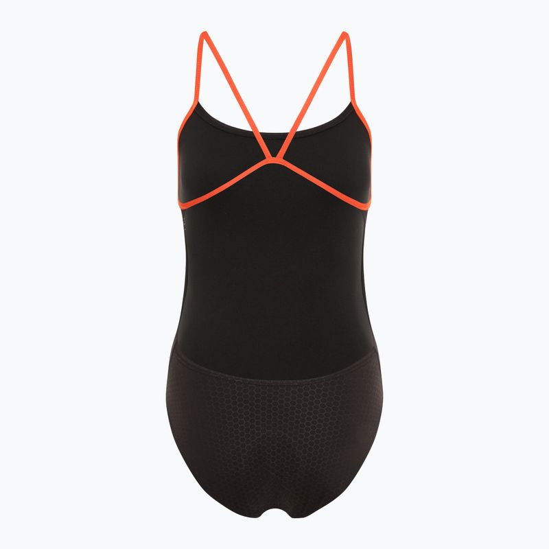 Купальник суцільний жіночий TYR Hexa Cutoutfit black/orange 3