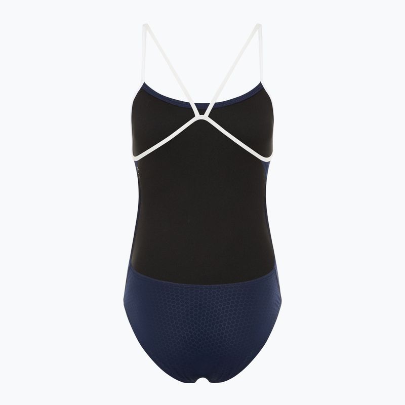 Купальник суцільний жіночий TYR Hexa Cutoutfit navy/white 2