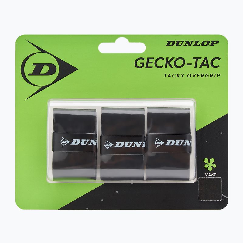 Обмотка для для ракеток для сквошу Dunlop Gecko-Tac Overgrip 3 шт. black