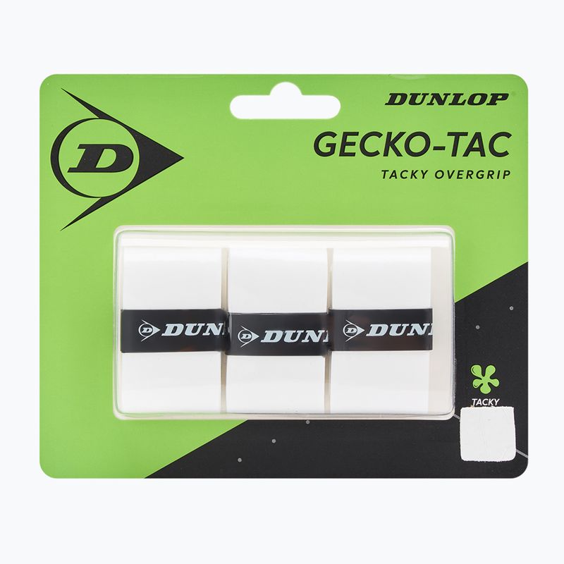 Обмотка для для ракеток для сквошу Dunlop Gecko-Tac Overgrip 3 шт. white