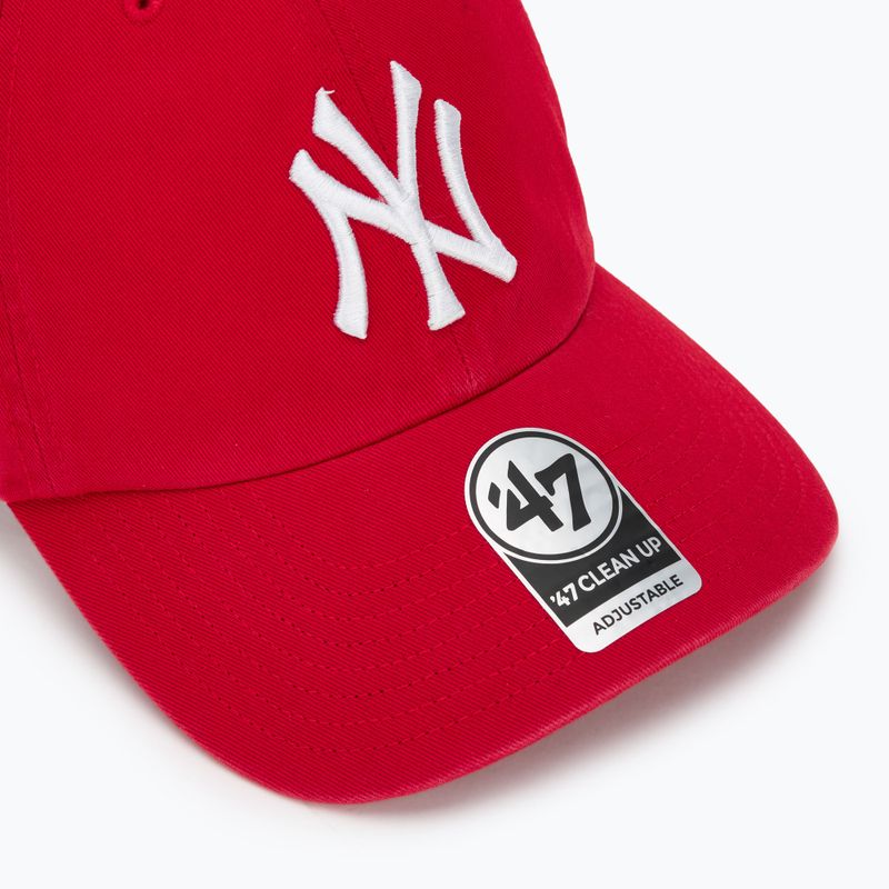 Кепка 47 Brand MLB New York Yankees CLEAN UP red 3
