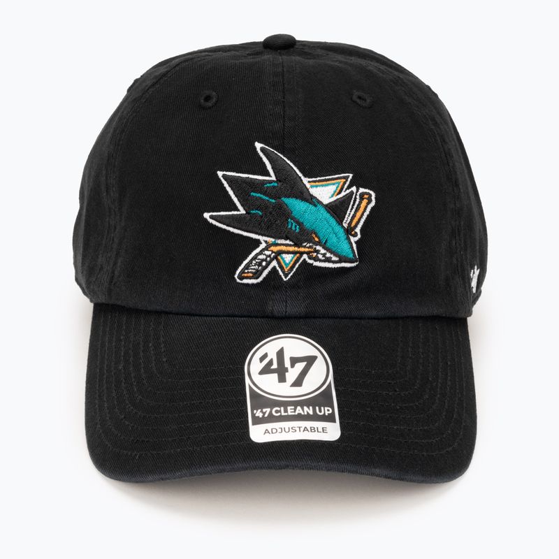 47 Бейсболка NHL San Jose Sharks CLEAN UP бейсболка чорна 4