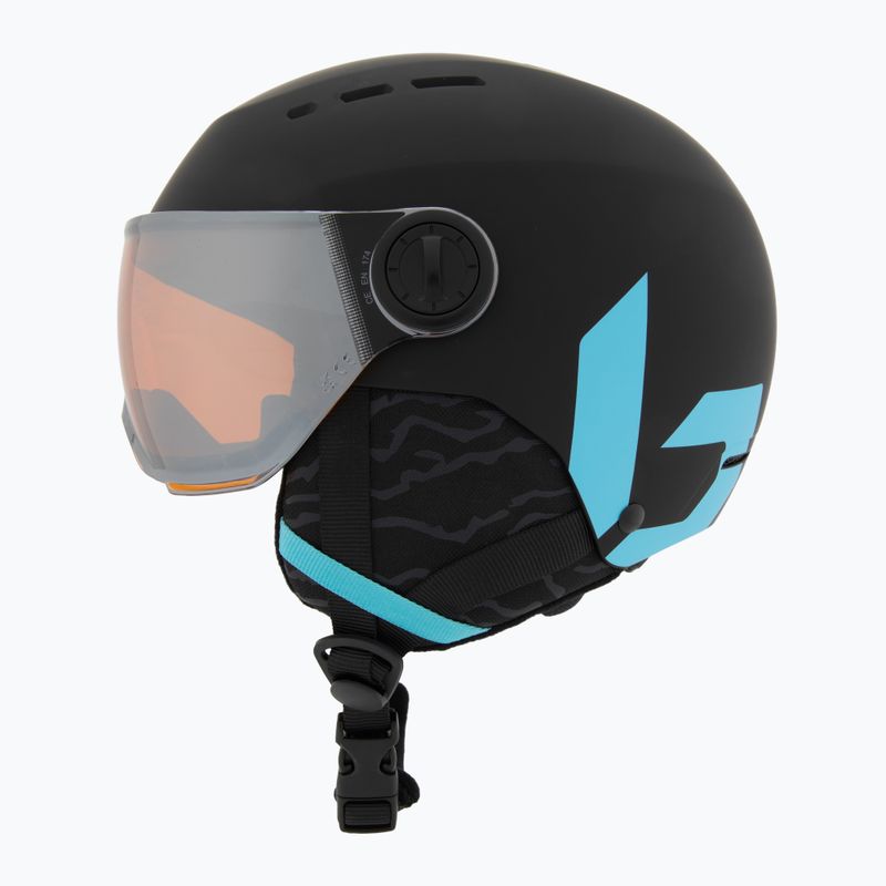 Шолом гірськолижний дитячий Bollé Quiz Visor Jr black/blue matte/orange gun 3