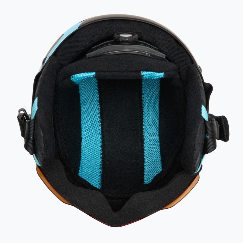 Шолом гірськолижний дитячий Bollé Quiz Visor Jr black/blue matte/orange gun 5