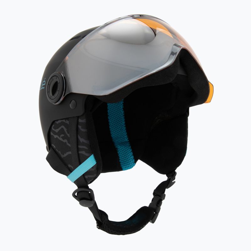 Шолом гірськолижний дитячий Bollé Quiz Visor Jr black/blue matte/orange gun 9