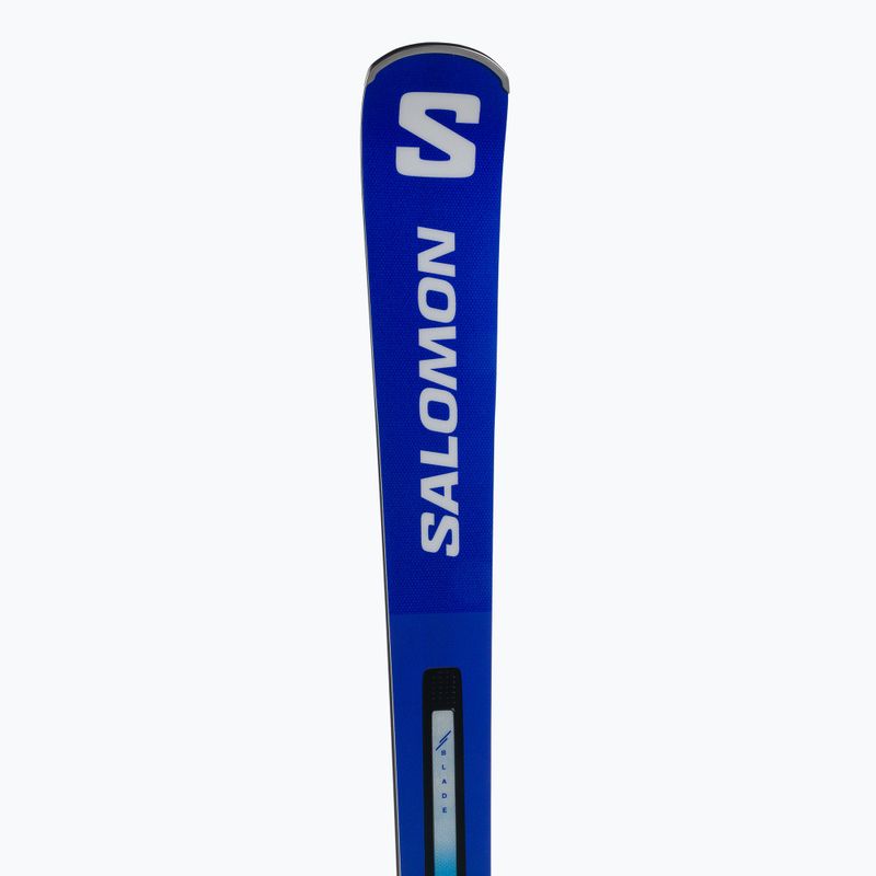 Лижі гірські Salomon S Race GS 10 + M12 GW блакитно-білі L47038300 8