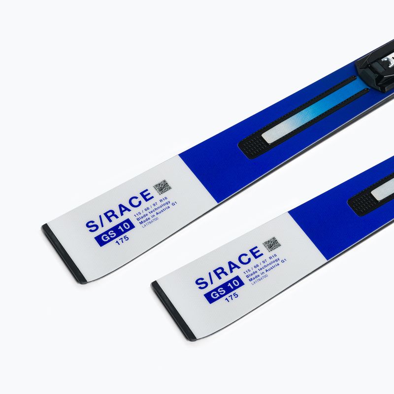 Лижі гірські Salomon S Race GS 10 + M12 GW блакитно-білі L47038300 9