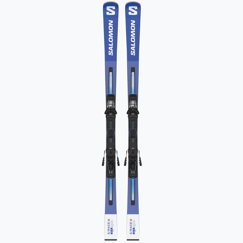 Лижі гірські Salomon S Race GS 10 + M12 GW блакитно-білі L47038300 10