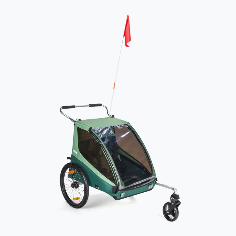 Причіп велосипедний двомісний  Thule Coaster XT Bike Trailer+Stroll зелений 10101820