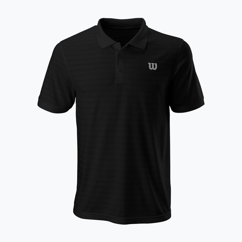 Футболка тенісна чоловіча Wilson Stripe Polo чорна WRA789707