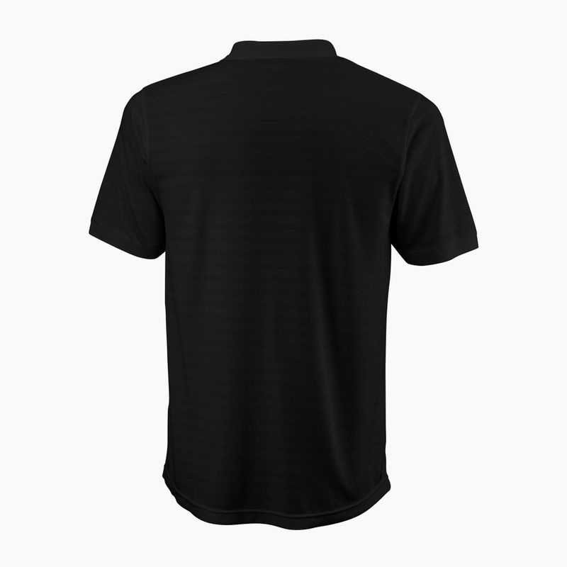 Футболка тенісна чоловіча Wilson Stripe Polo чорна WRA789707 2